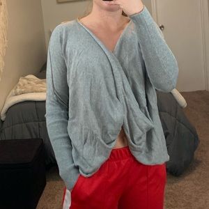 Low necked grey sweater